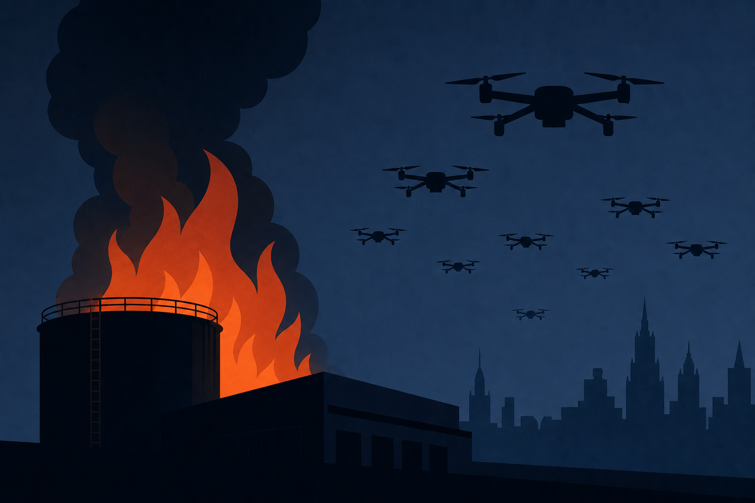 Moscow Oblast oil depot, fulfillment center reportedly set ablaze as Kyiv launches hundreds of drones towards Russian capital