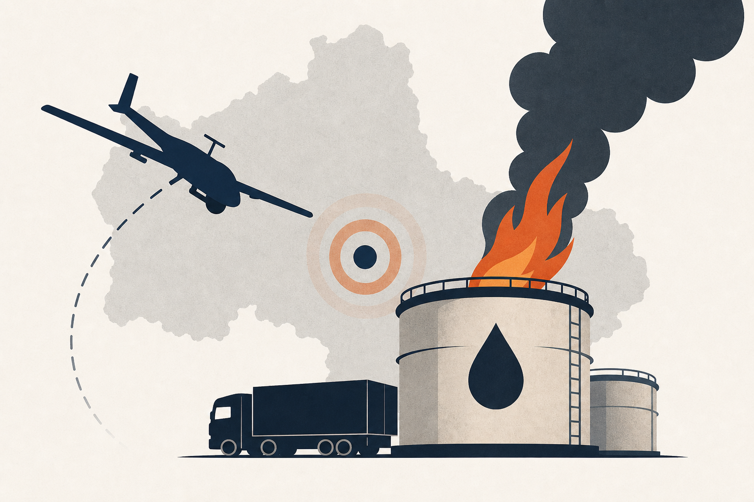 Ukrainian Drones Strike Oil Depot in Moscow Region and Logistics Hubs