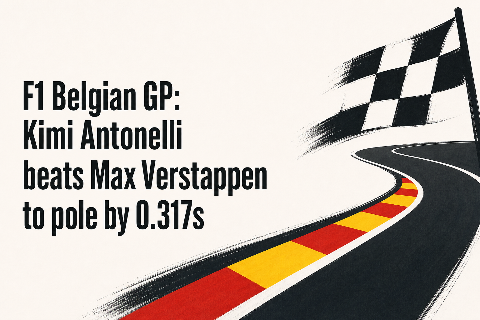 F1 Belgian GP: Kimi Antonelli beats Max Verstappen to pole by 0.317s