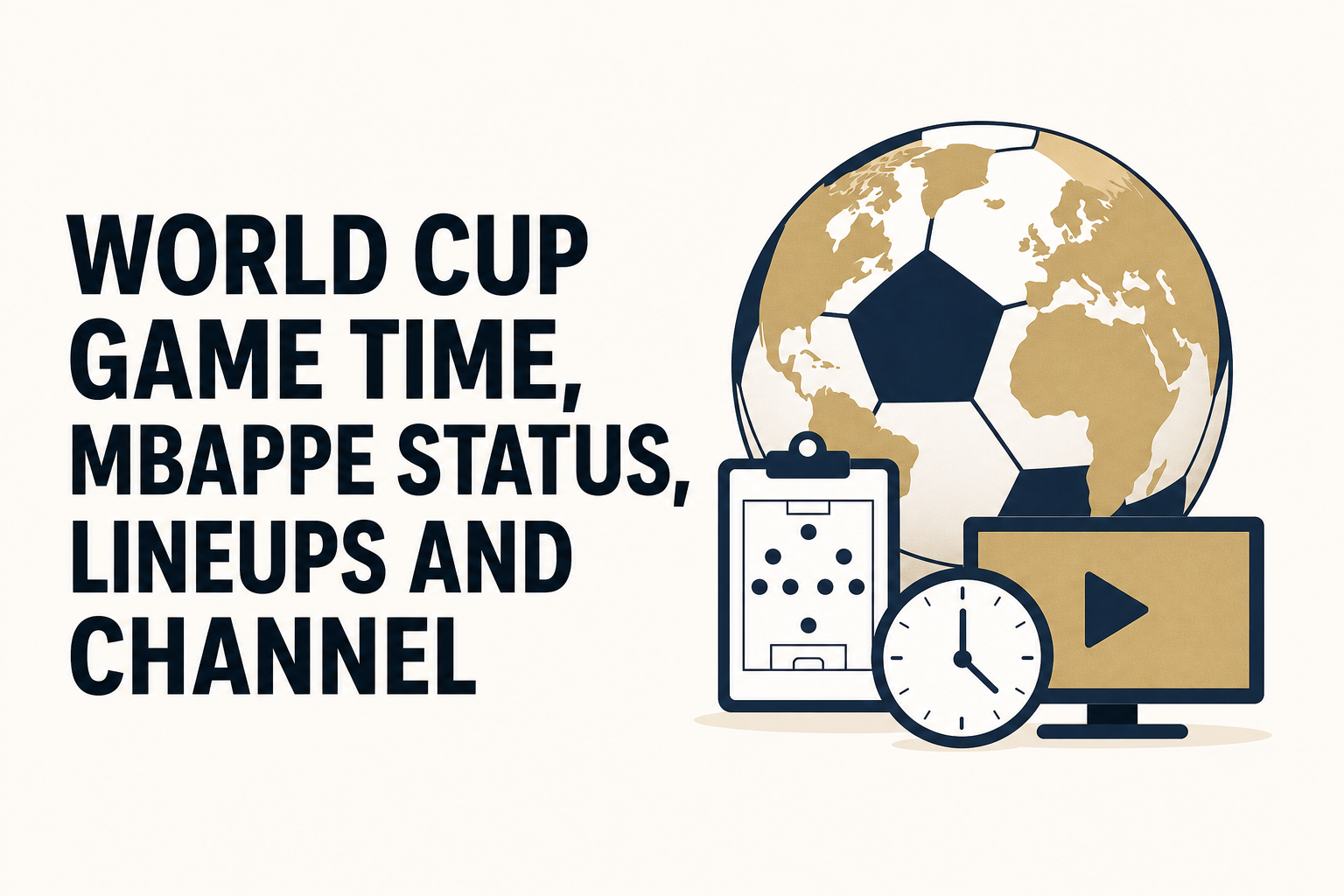 World Cup game time, Mbappe status, lineups and channel