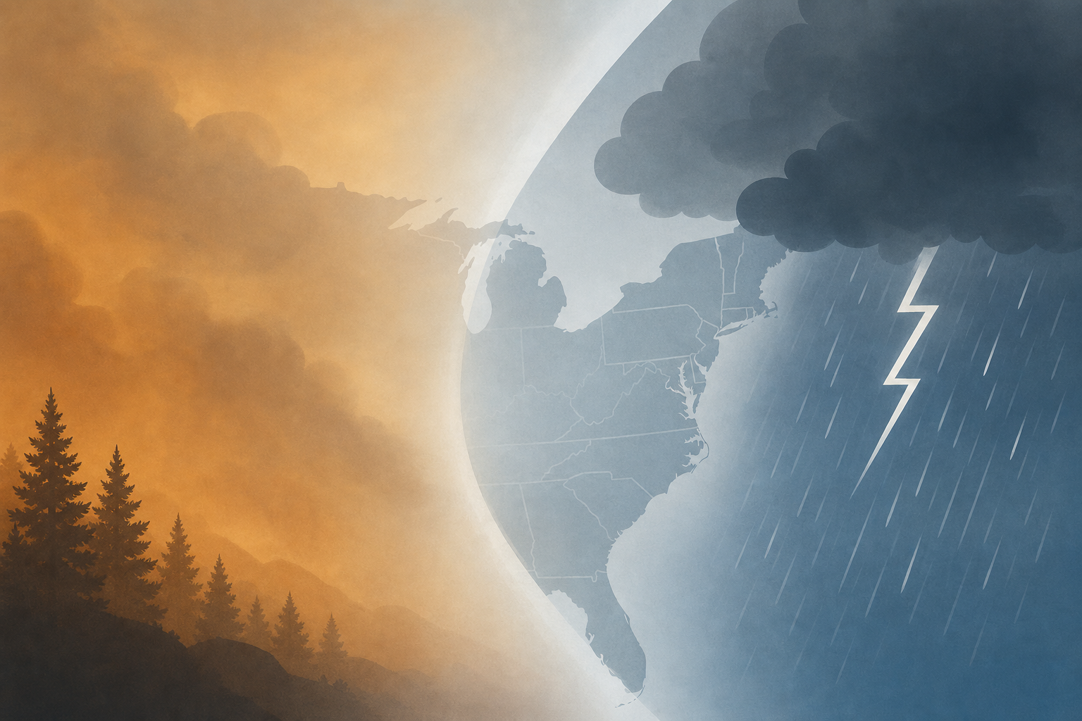 Wildfire smoke finally clearing out as storms move into the Eastern US