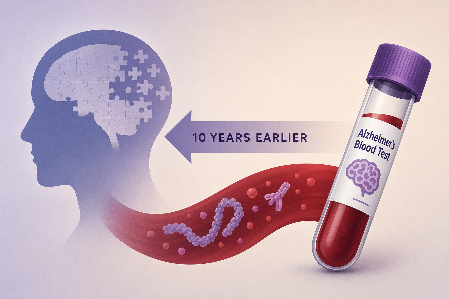 Alzheimer's blood test may predict cognitive decline a decade early
