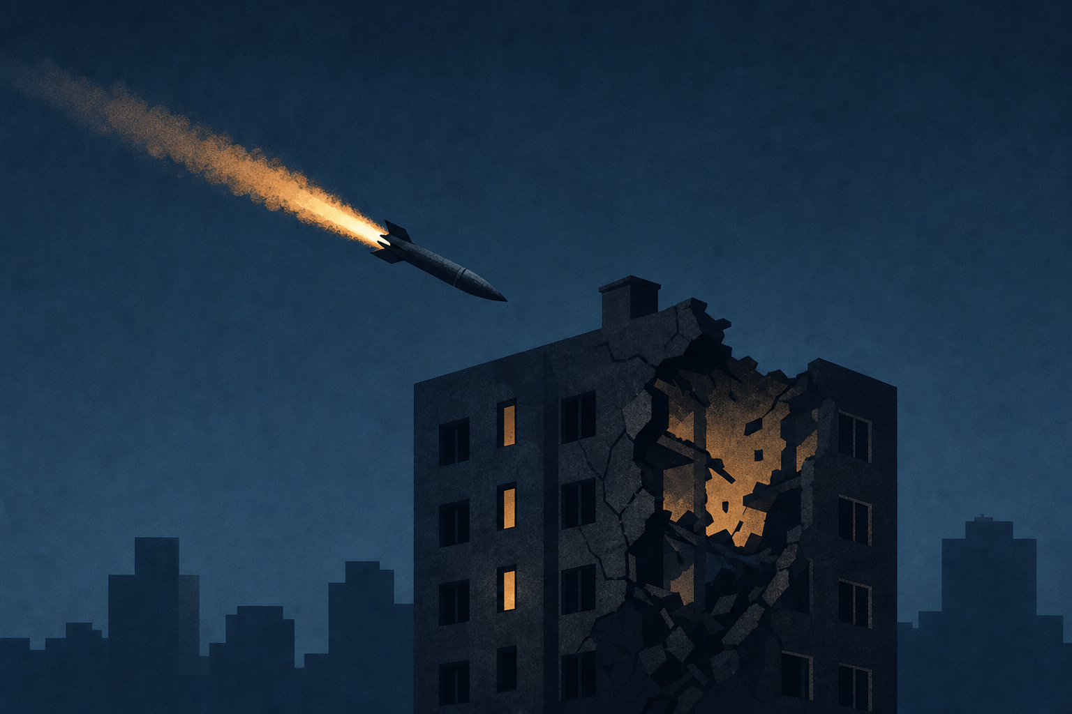 At least 7 injured as major Russian overnight attack rocks Kyiv with ballistic missiles, damages residential buildings