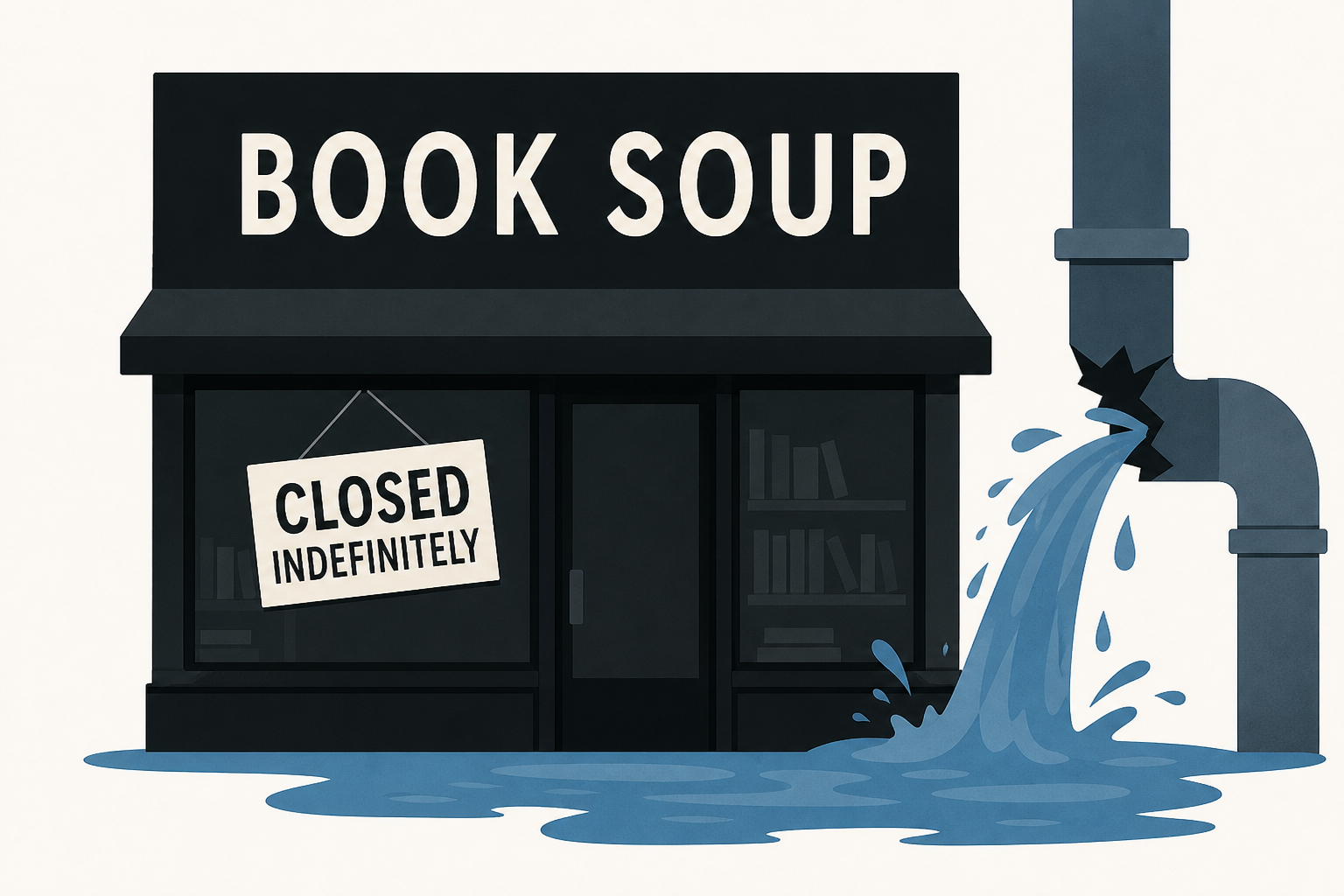 Book Soup in West Hollywood closed indefinitely after water main break