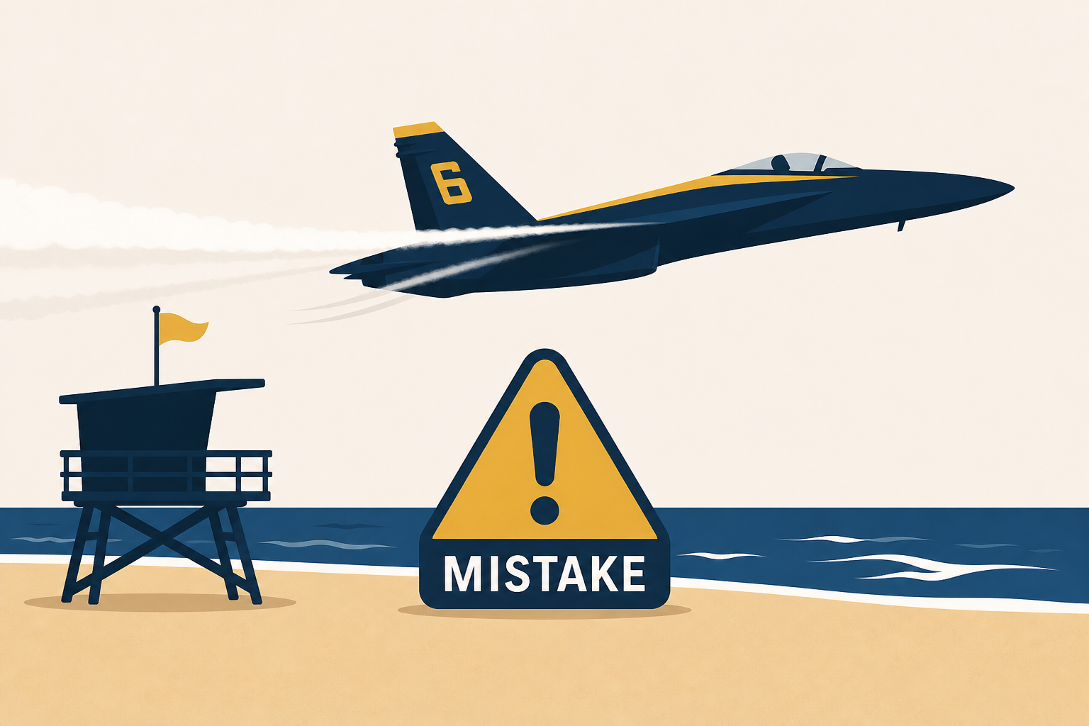 Pilot in viral Blue Angels close-shave flyover admits beach buzz was ‘mistake’ not MAGA bravado