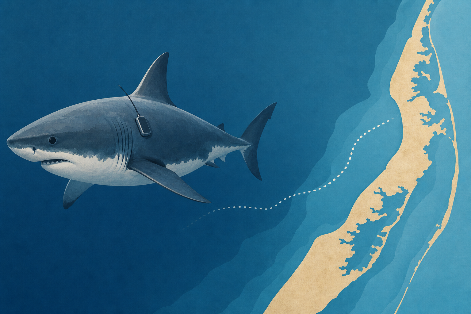 1.7K-Pound Great White Cruises by Outer Banks