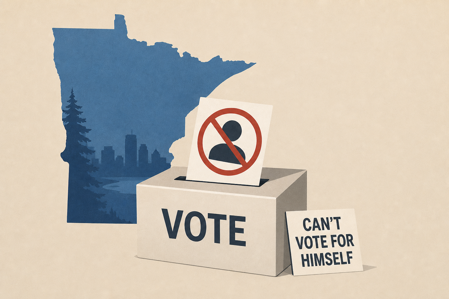Trump’s Pick for Minnesota Governor Can’t Vote for Himself