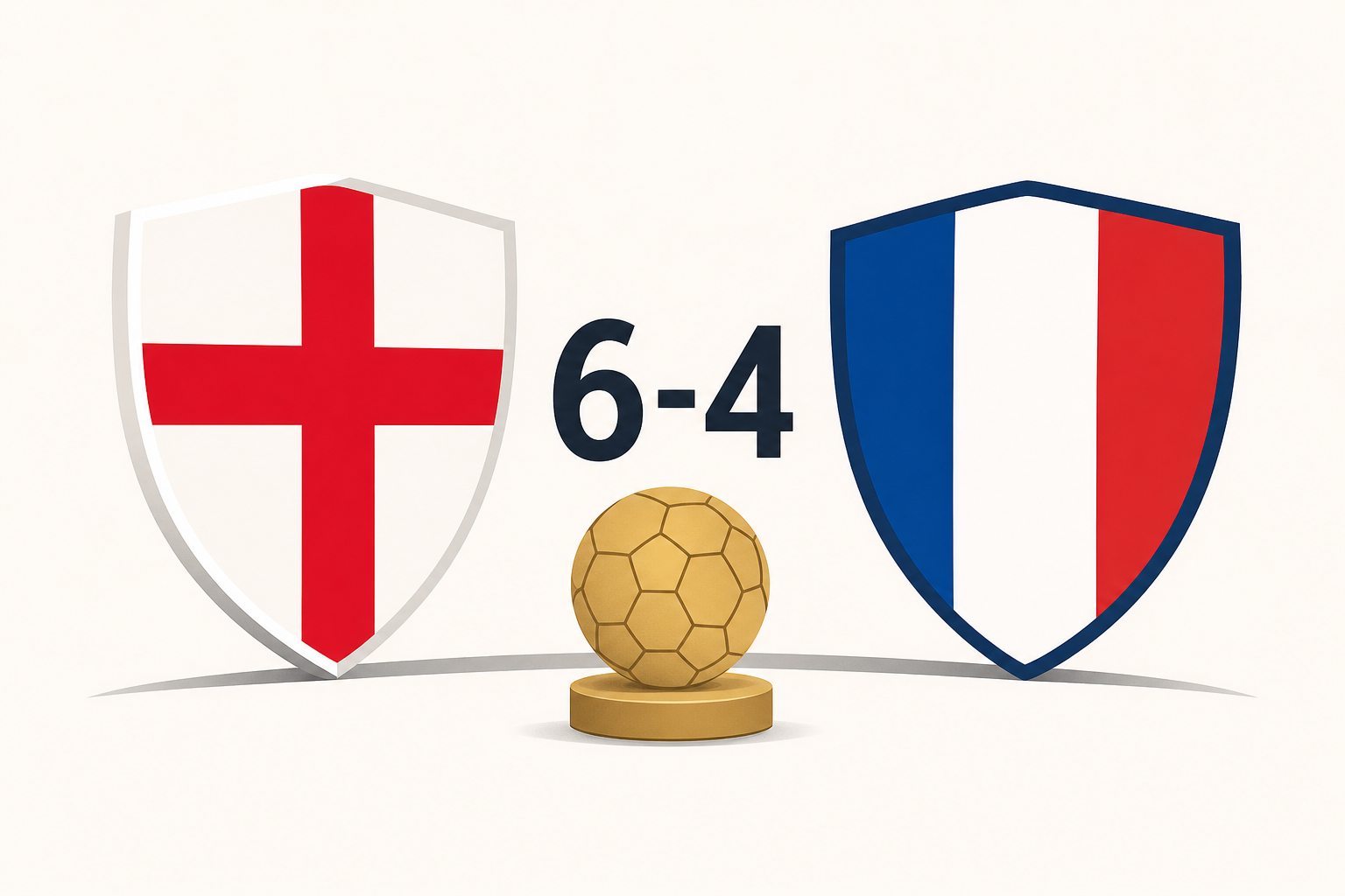 England holds on to defeat France 6-4 in wild World Cup third place match