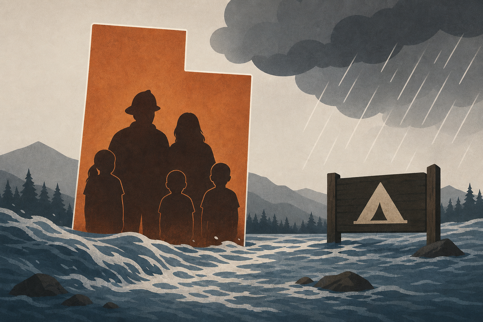 Utah flash flood kills fire captain, wife and 3 children at campground