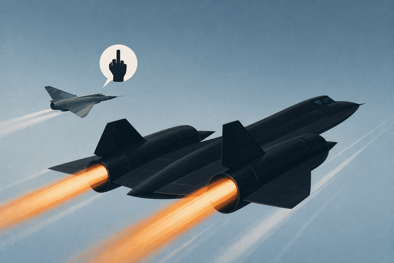 SR-71 pilot remembers when his RSO Flipped Off a French Air Force Mirage III Pilot (Then They lit their Blackbird’s Afterburners and Outran him)
