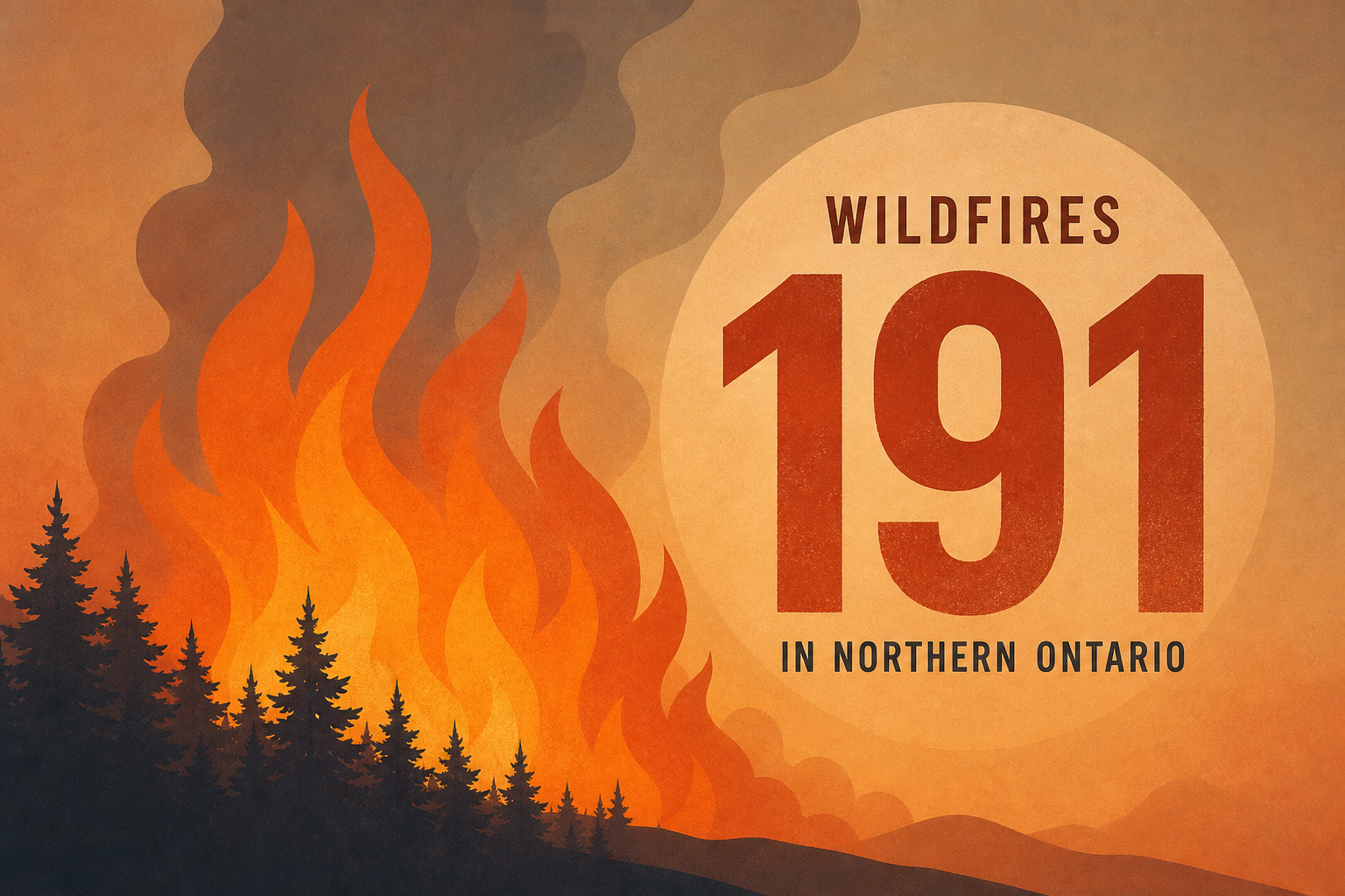 Wildfire tally grows to 191 in northern Ontario