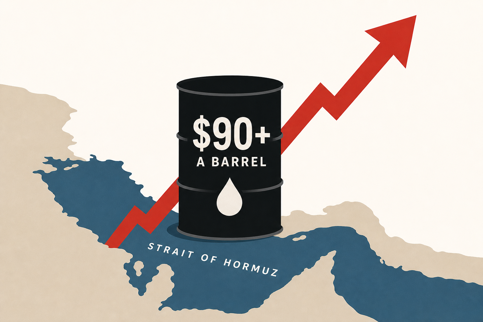 US launches ninth night of Iran strikes as strait of Hormuz standoff sees oil price pass $90 a barrel
