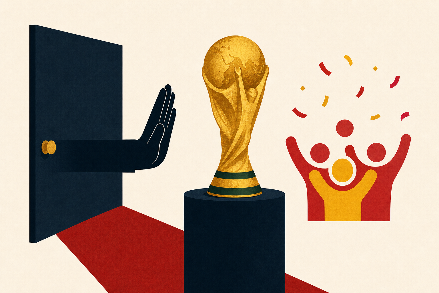 Donald Trump refuses to leave World Cup trophy ceremony as Spain celebrate