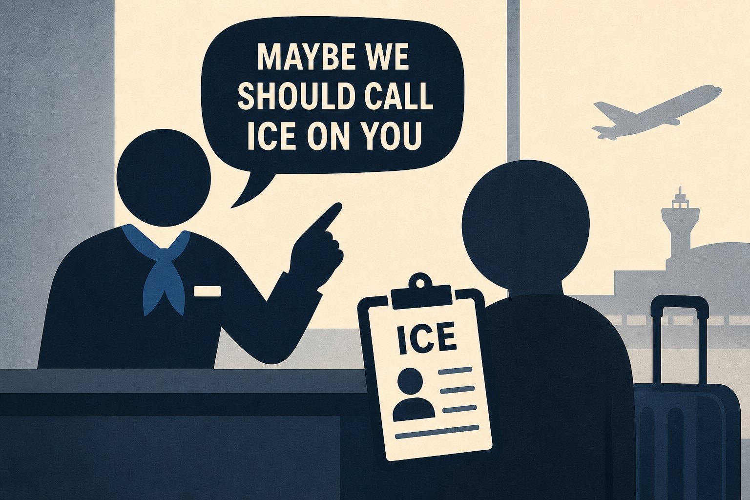 United Airlines Employee at SFO Tells Customer 'Maybe We Should Call ICE On You'