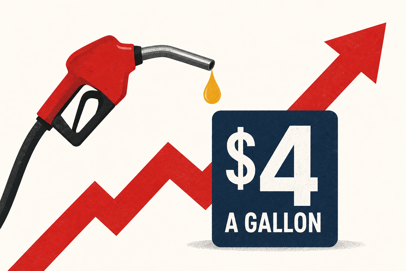 US gas prices hit an average of $4 a gallon again