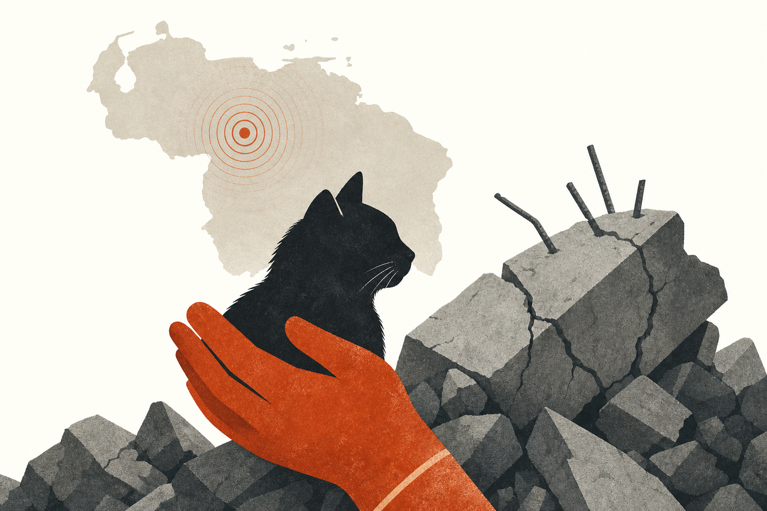 Cat rescued from Venezuela earthquake rubble as death toll tops 5,200