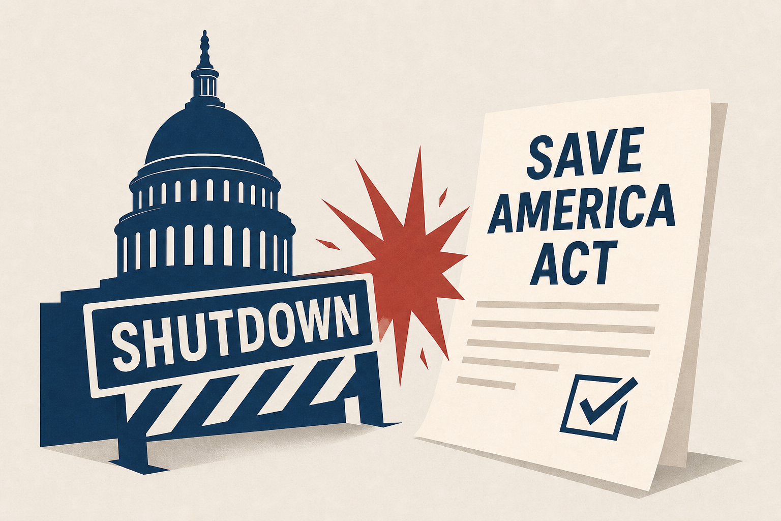 GOP fears over shutdown collide with SAVE America Act battle