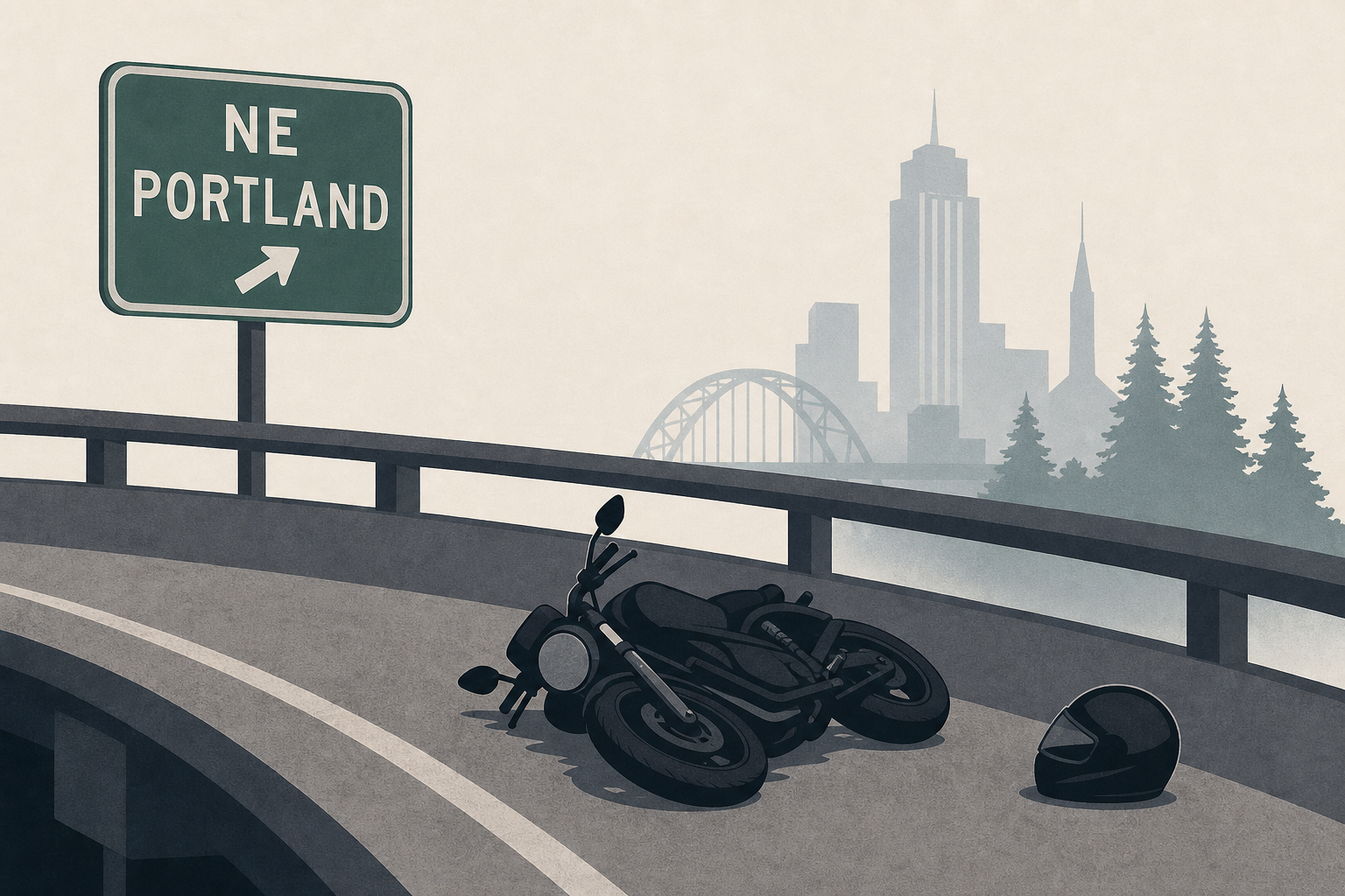 Motorcyclist dies in crash on overpass in NE Portland