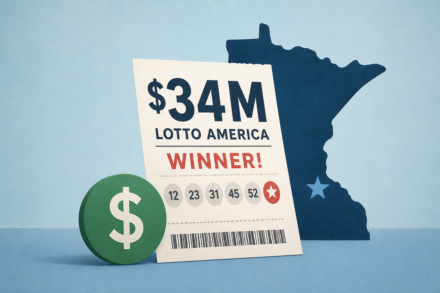 State record $34M Lotto America lottery ticket won in Minnesota