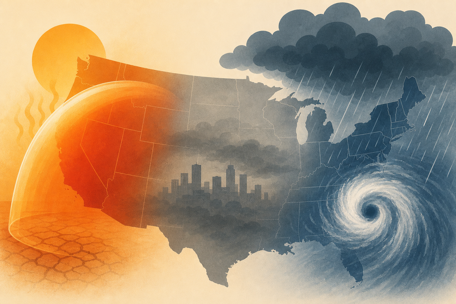Tropical storm, heat dome, toxic air. Much of US faces extreme weather