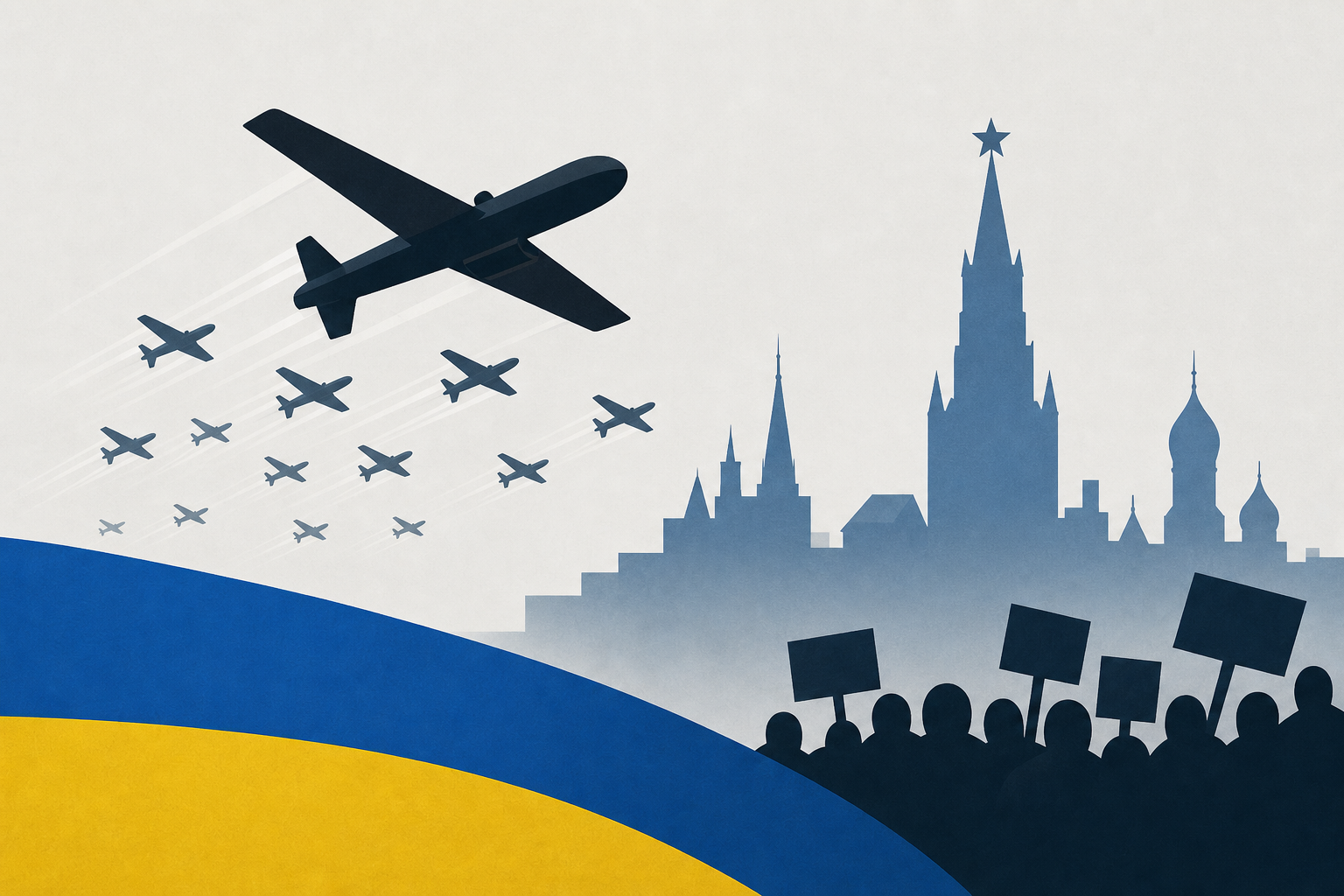 Ukraine fires 400 drones toward Moscow as Zelenskyy grapples with protests