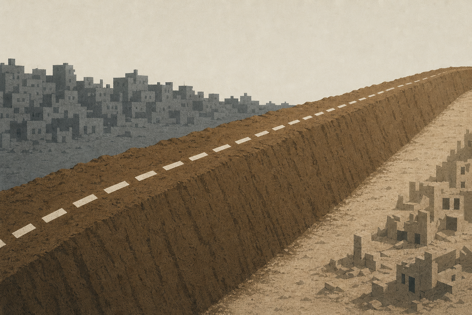 Israeli military builds massive earthen barrier inside Gaza