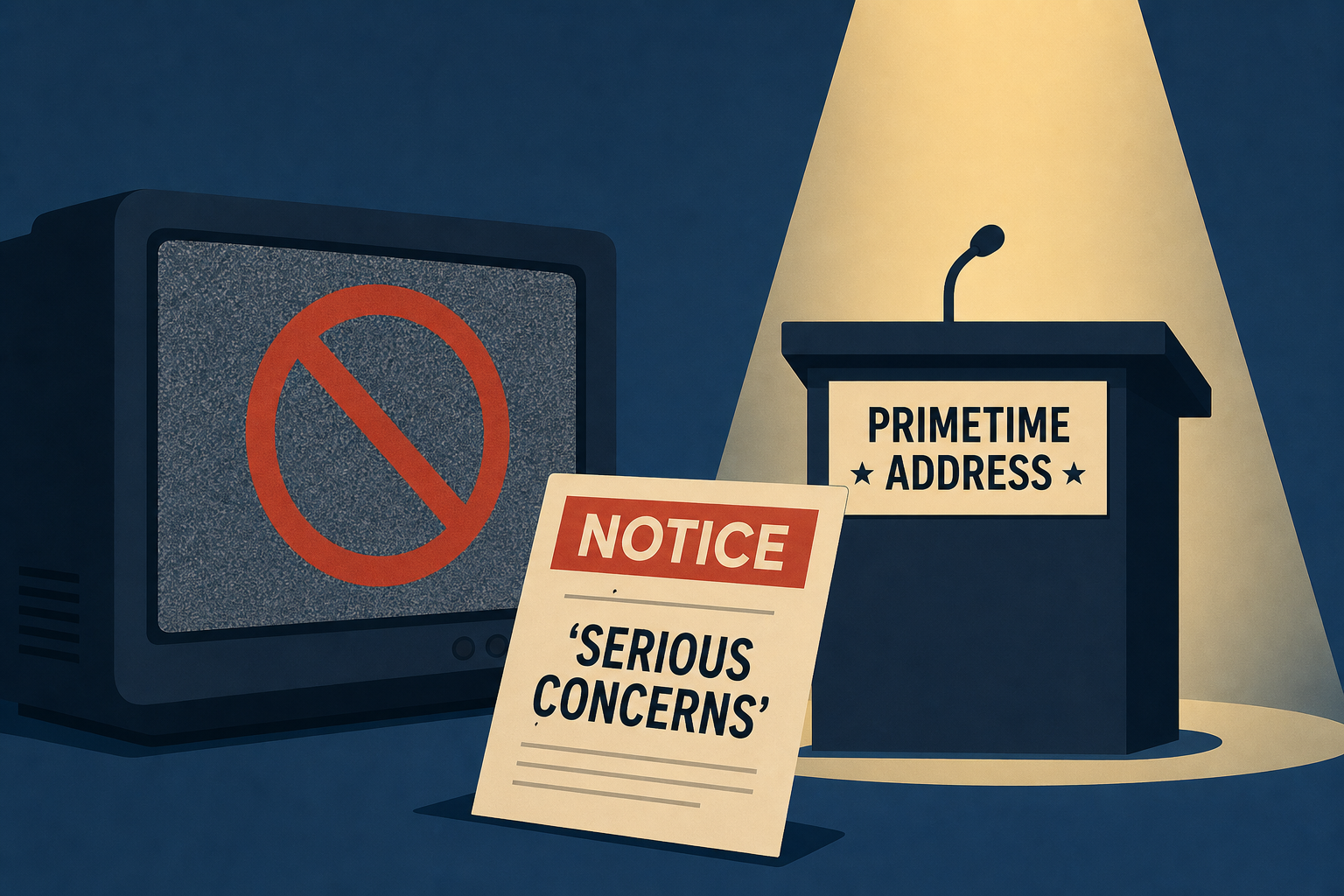 Top media networks put on notice after refusing to air Trump's primetime address: 'Serious concerns'