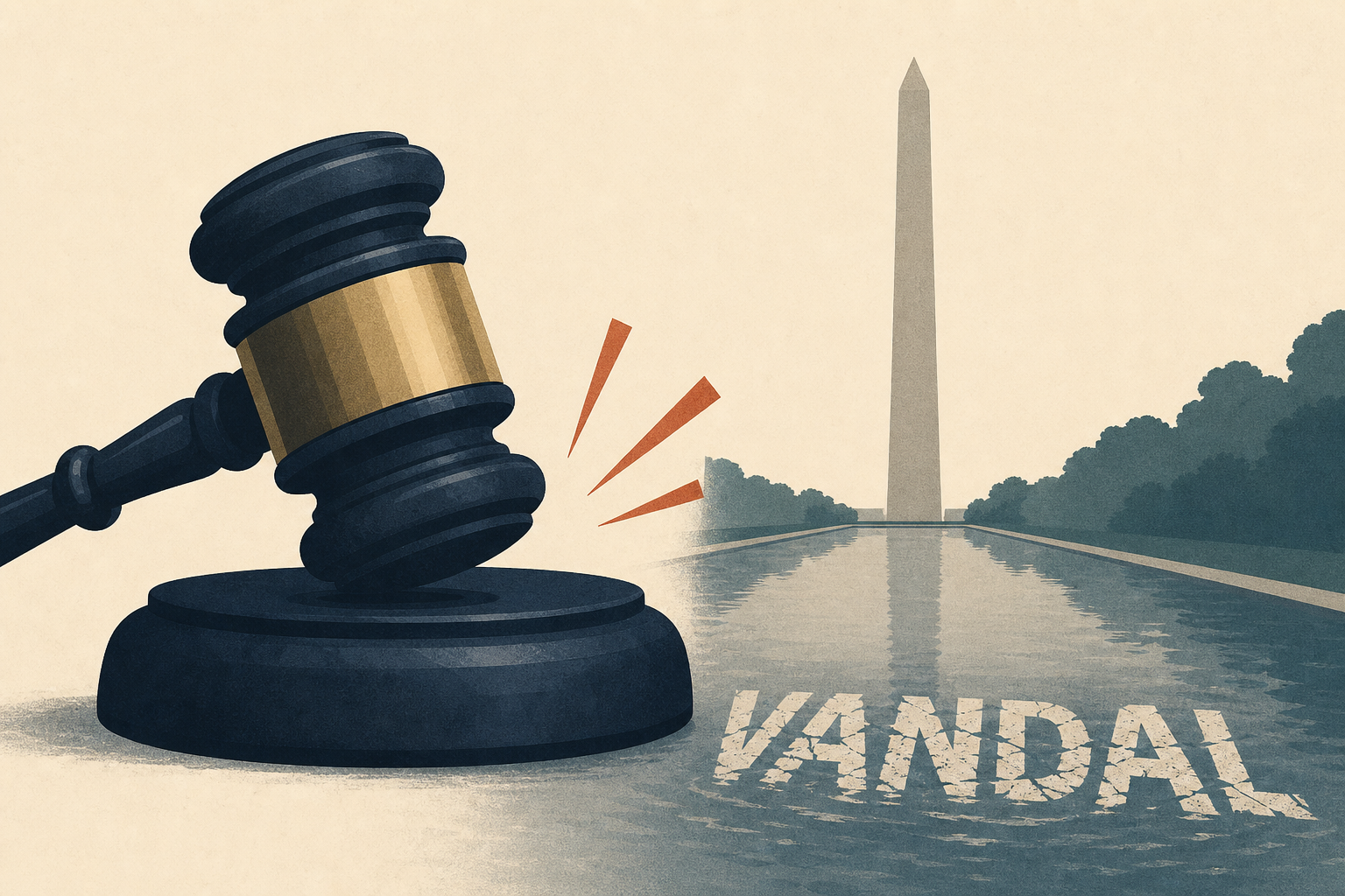 Judge Gives Blunt Warning to Trump Goons in Reflecting Pool ‘Vandal’ Case