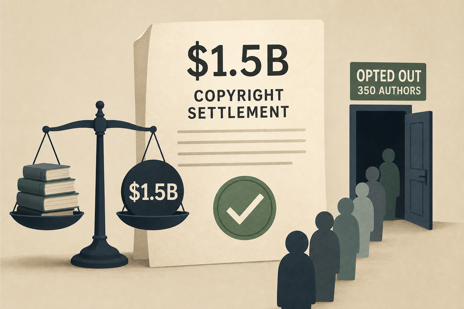 Anthropic’s $1.5B copyright settlement approved; only 350 authors opted out