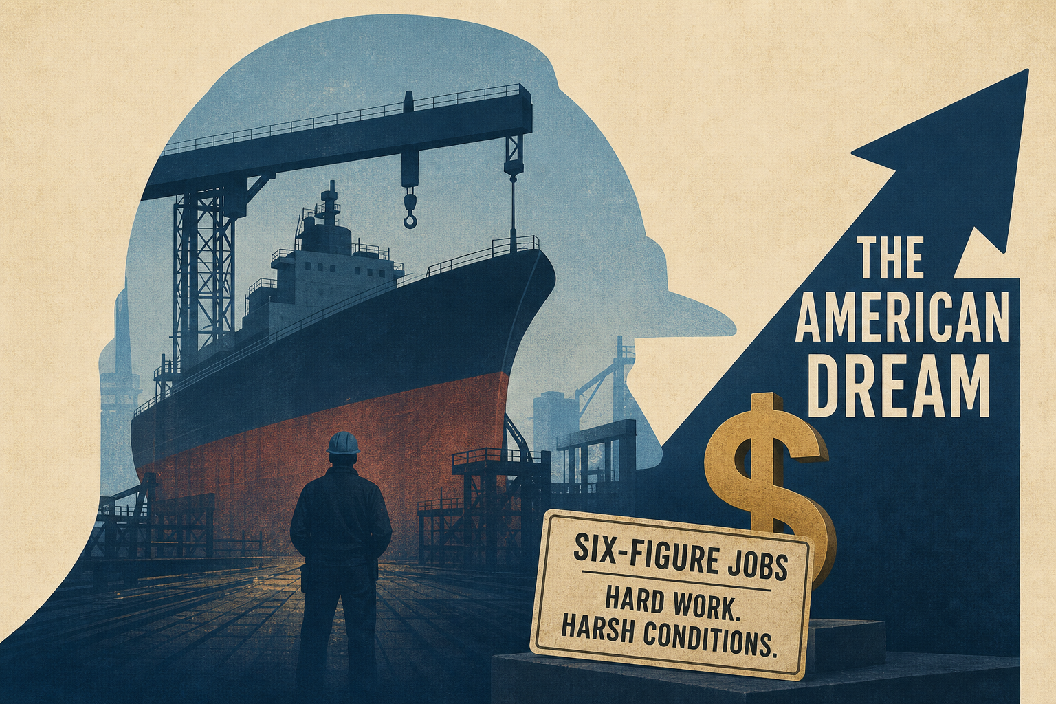 Jamie Dimon says six-figure shipyard jobs are the ‘American Dream’-but roles require hours in harsh conditions