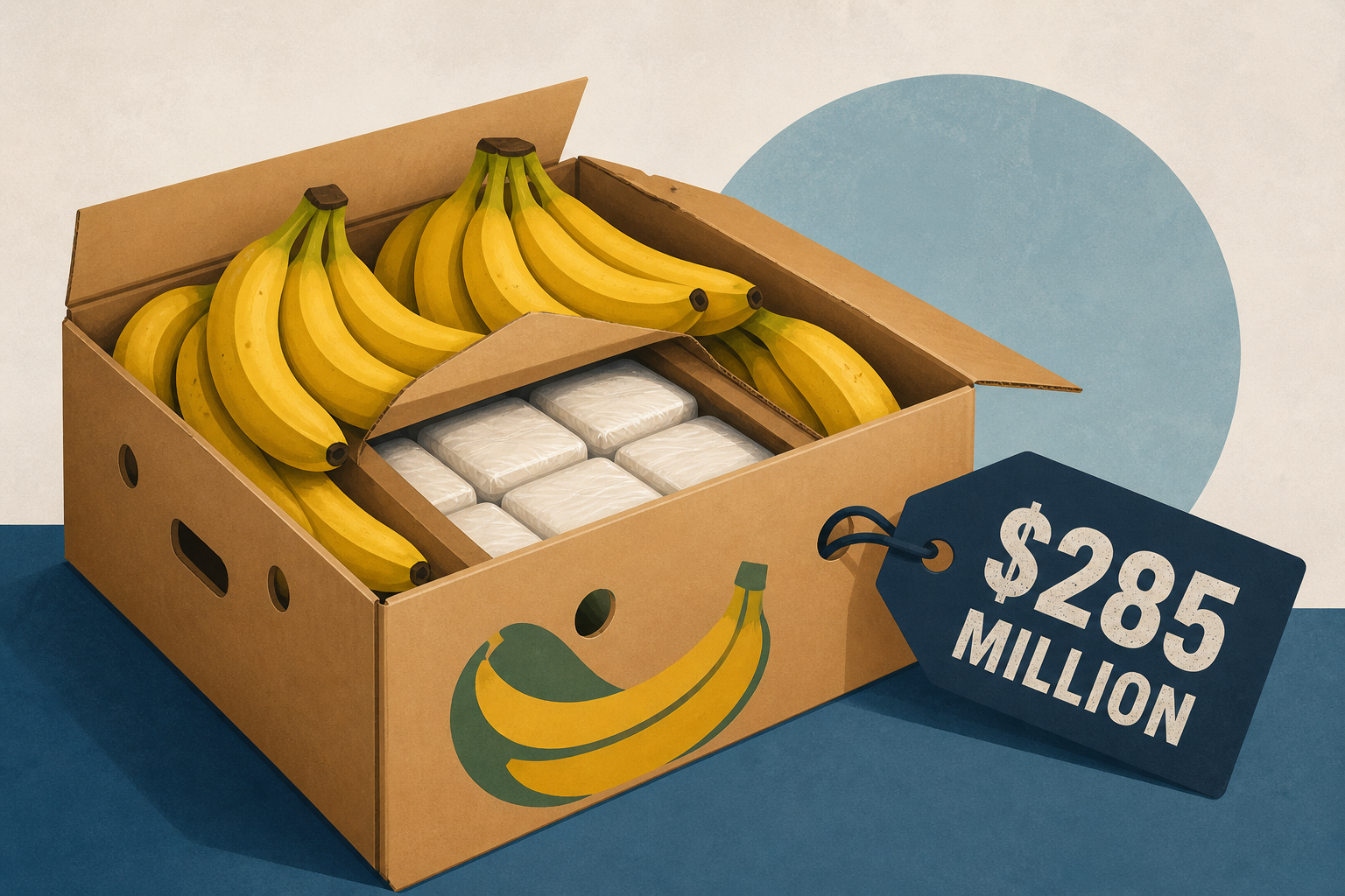 Cocaine worth $285 million found hidden in banana shipment