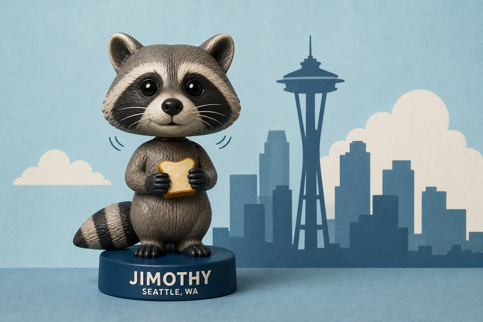 Seattle's Internet sensation raccoon Jimothy scores official bobblehead