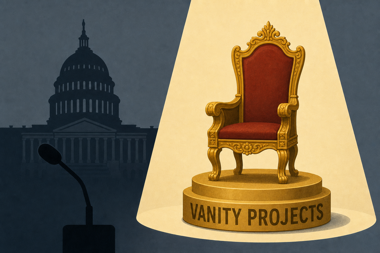 Democratic lawmakers slam Trump "vanity projects" in shadow hearing