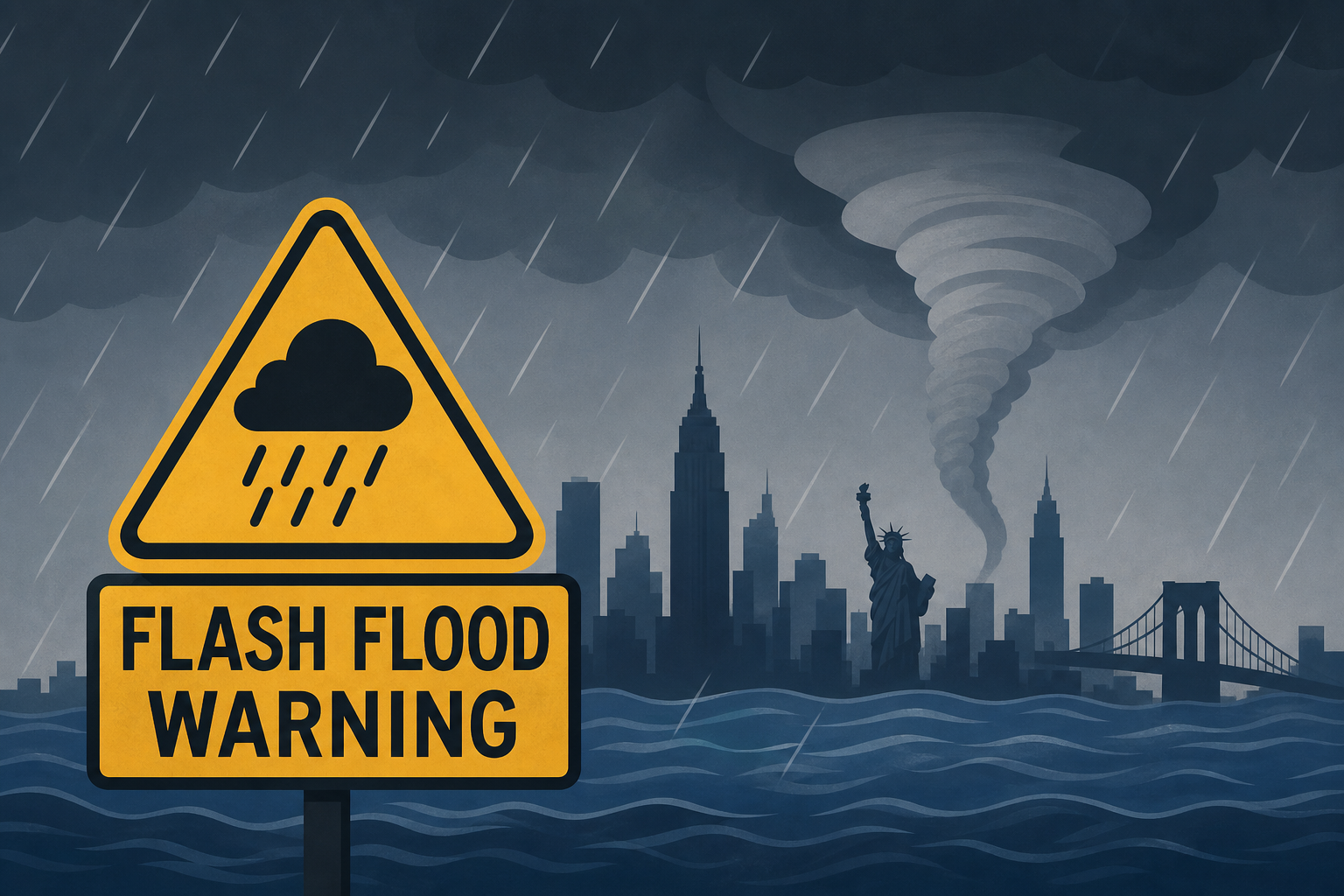 Flash flood warning issued for parts of NYC amid tornado watch