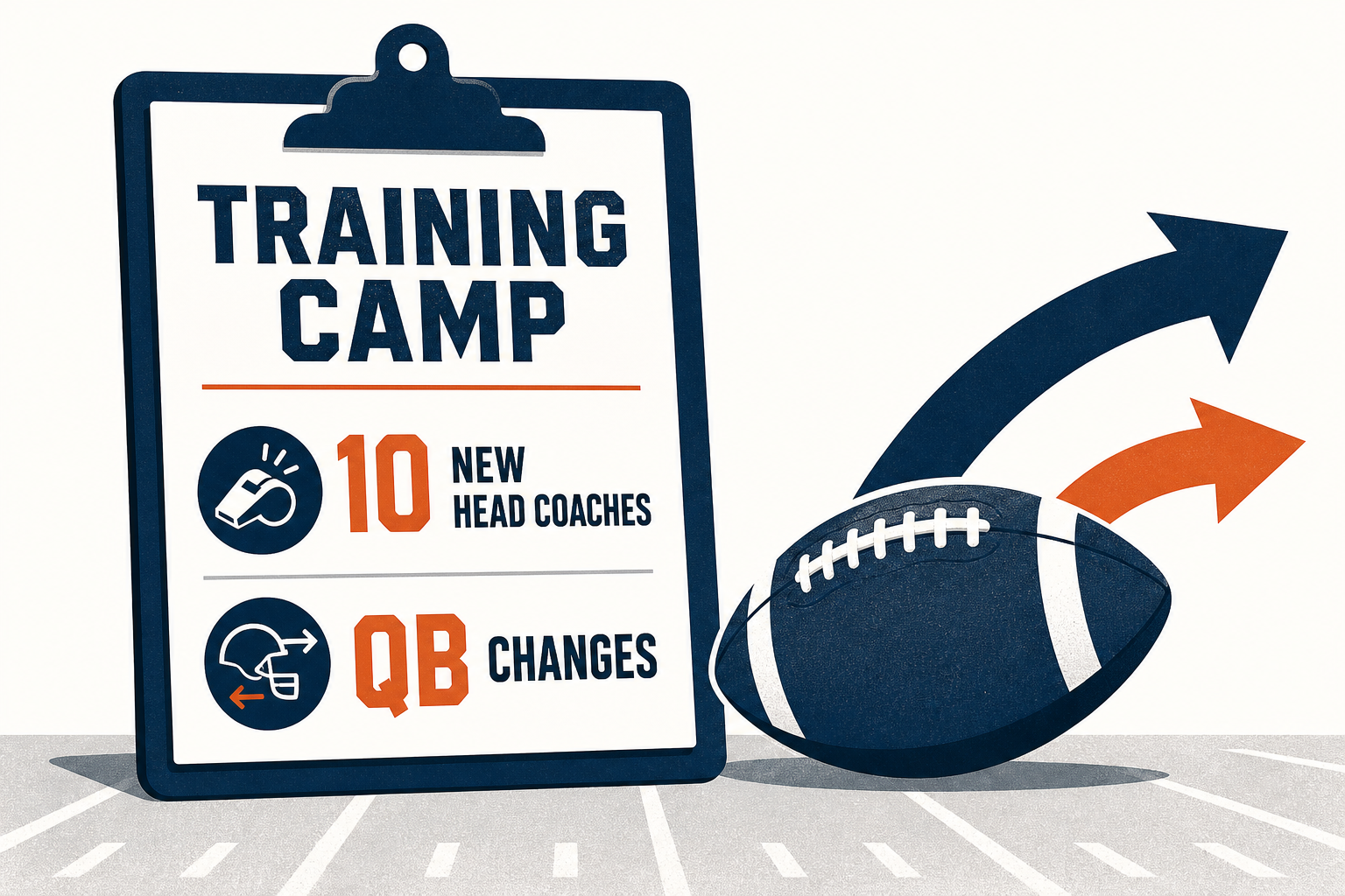NFL training camps opening with 10 new head coaches, QB changes