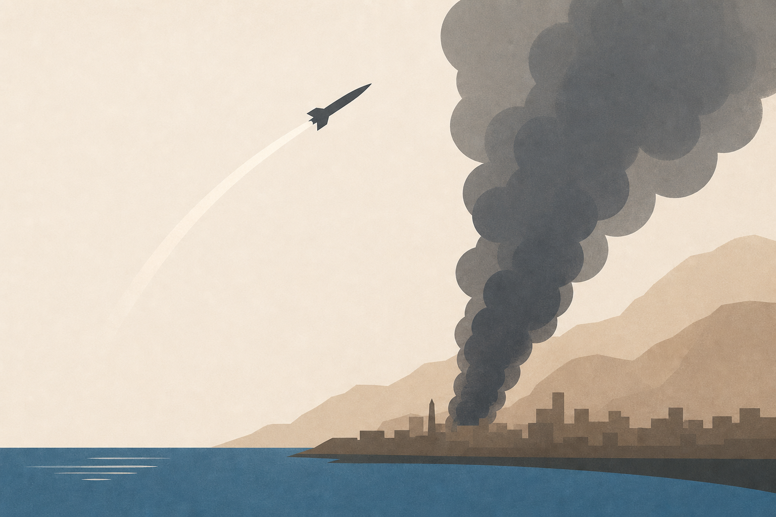 Smoke seen rising from Aqaba, Jordan after Iranian missile launch