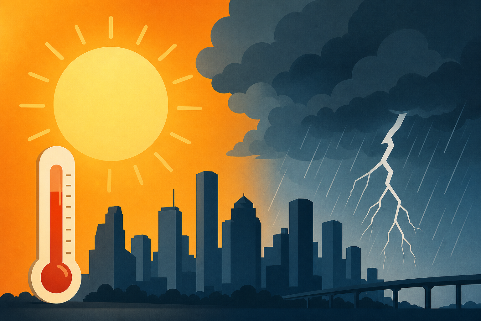 Hottest day of 2026 so far today in Houston, followed by scattered evening thunderstorms