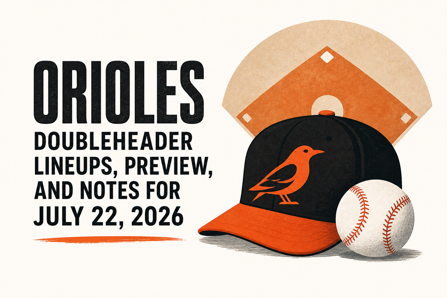 Orioles doubleheader lineups, preview, and notes for July 22, 2026