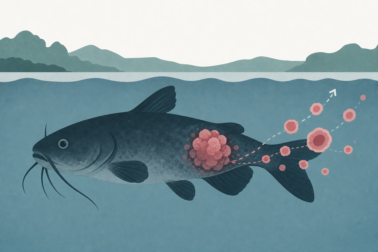 A strange transmissible cancer is spreading through the catfish in this lake