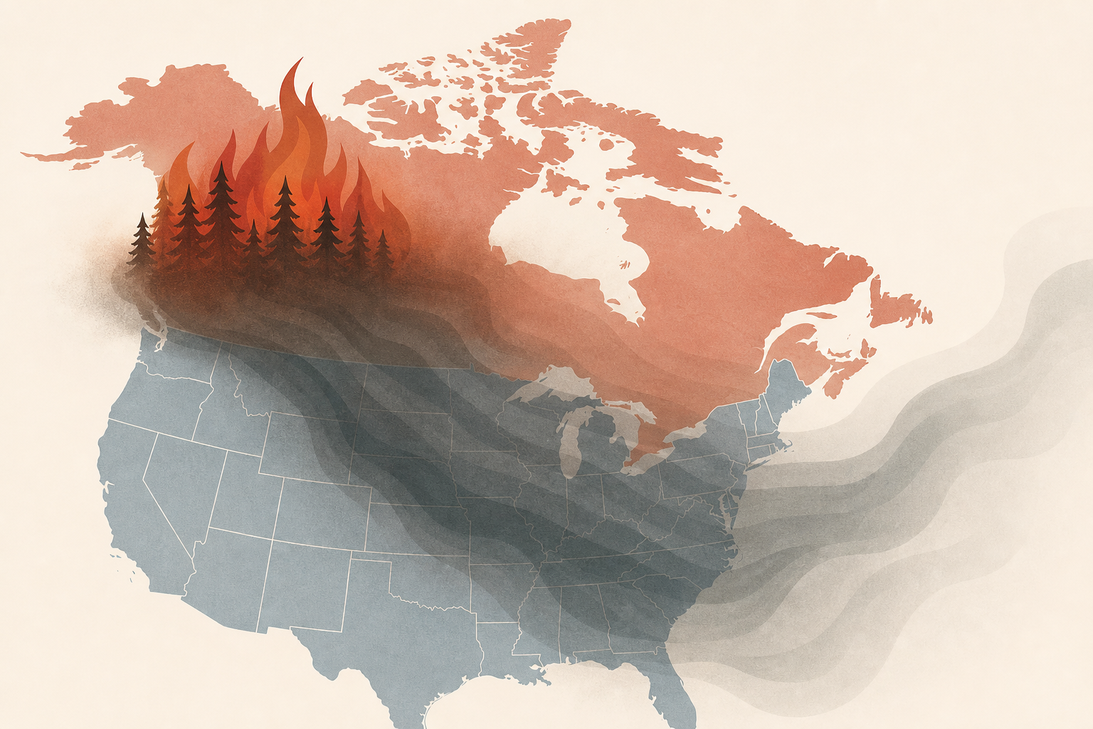 Map Shows Where Canadian Wildfire Smoke To Smother US Into August