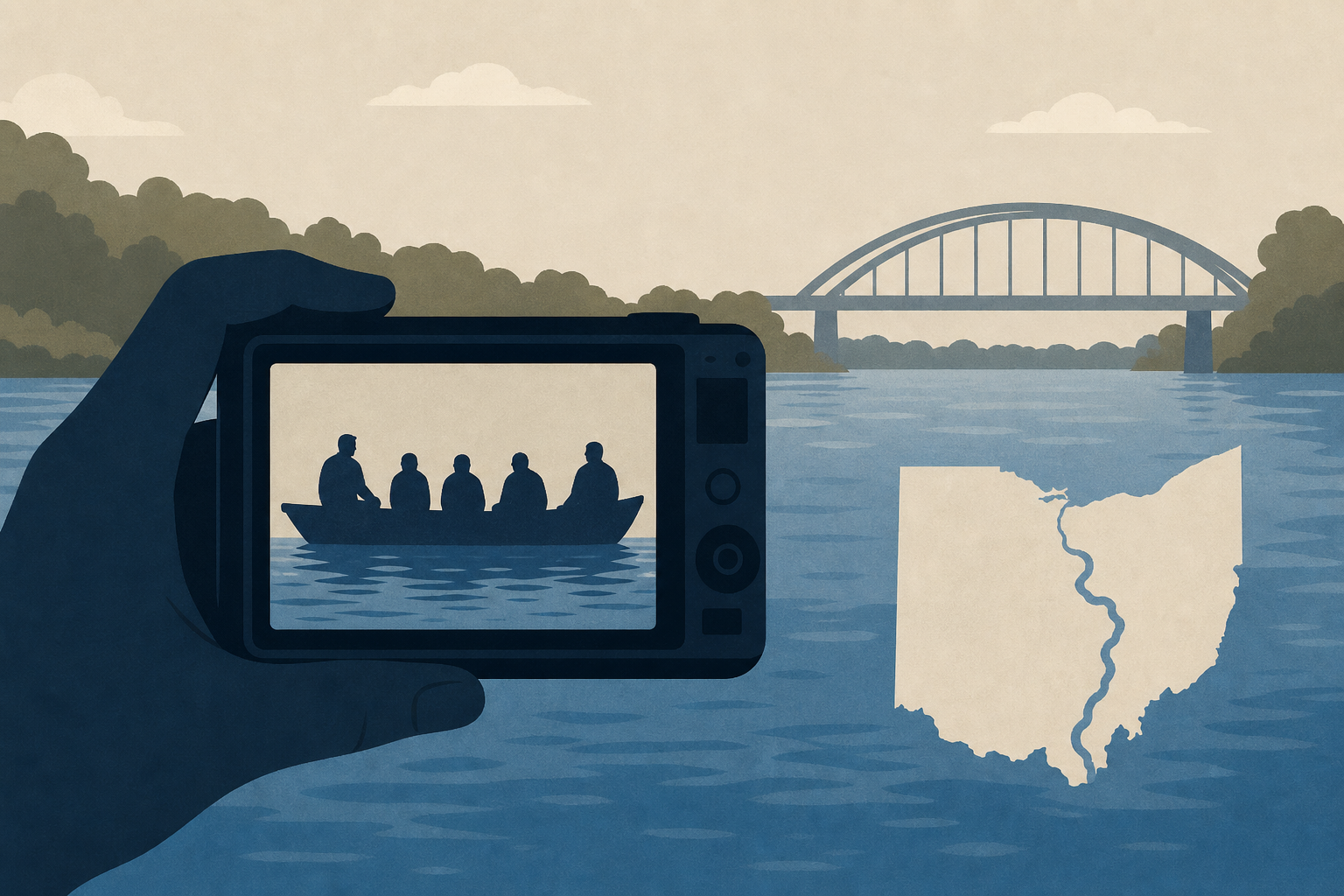 A passing boater believes he photographed the 5 adults who drowned on an Ohio river