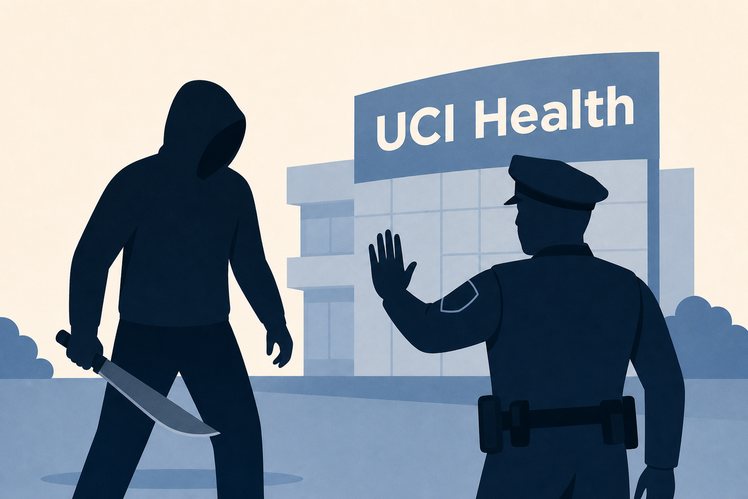 Machete-wielding man confronted by police at UCI Health