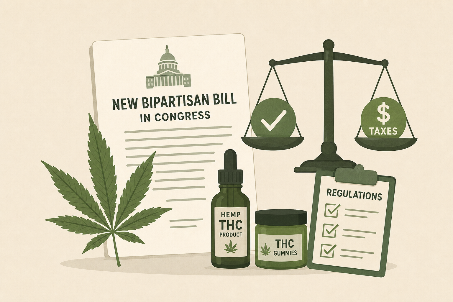 New Bipartisan Bill In Congress Would Keep Hemp THC Products Legal, With New Taxes And Regulations