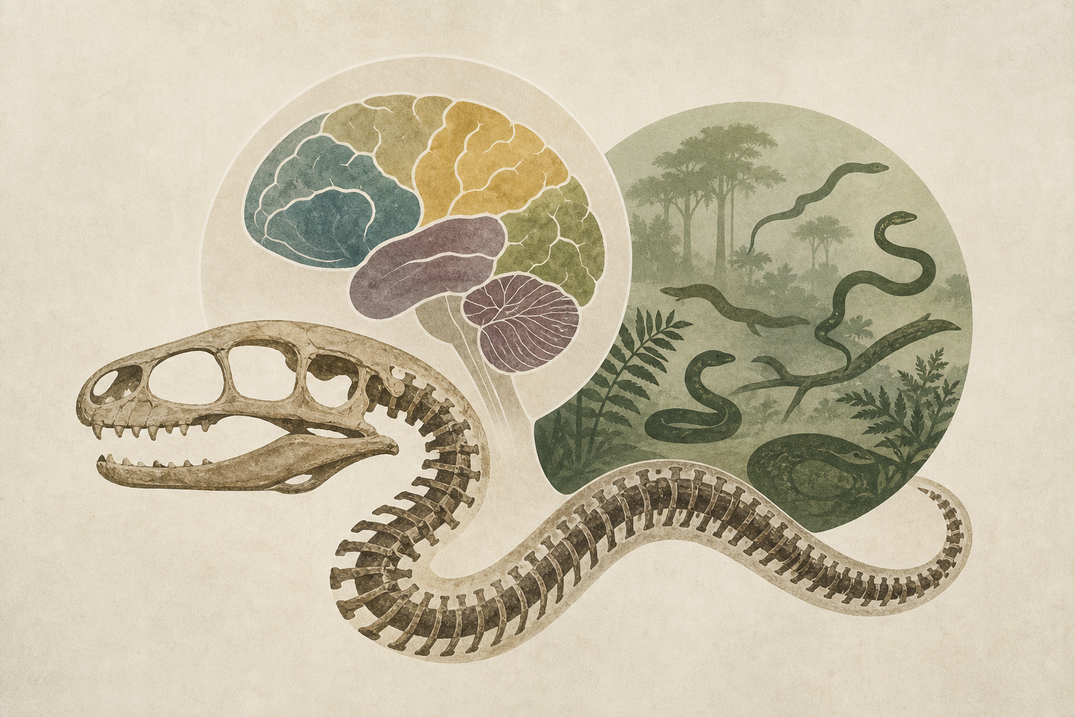 Exceptional brain and ecological diversity in the earliest snakes