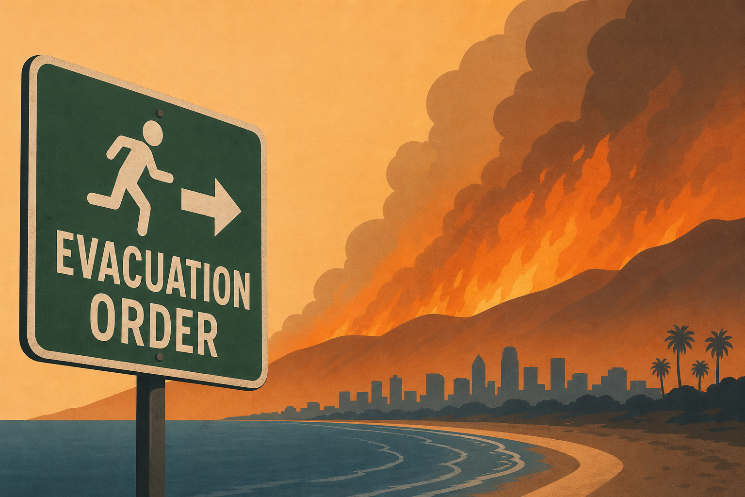 Fire in San Diego County Prompts Evacuation Orders