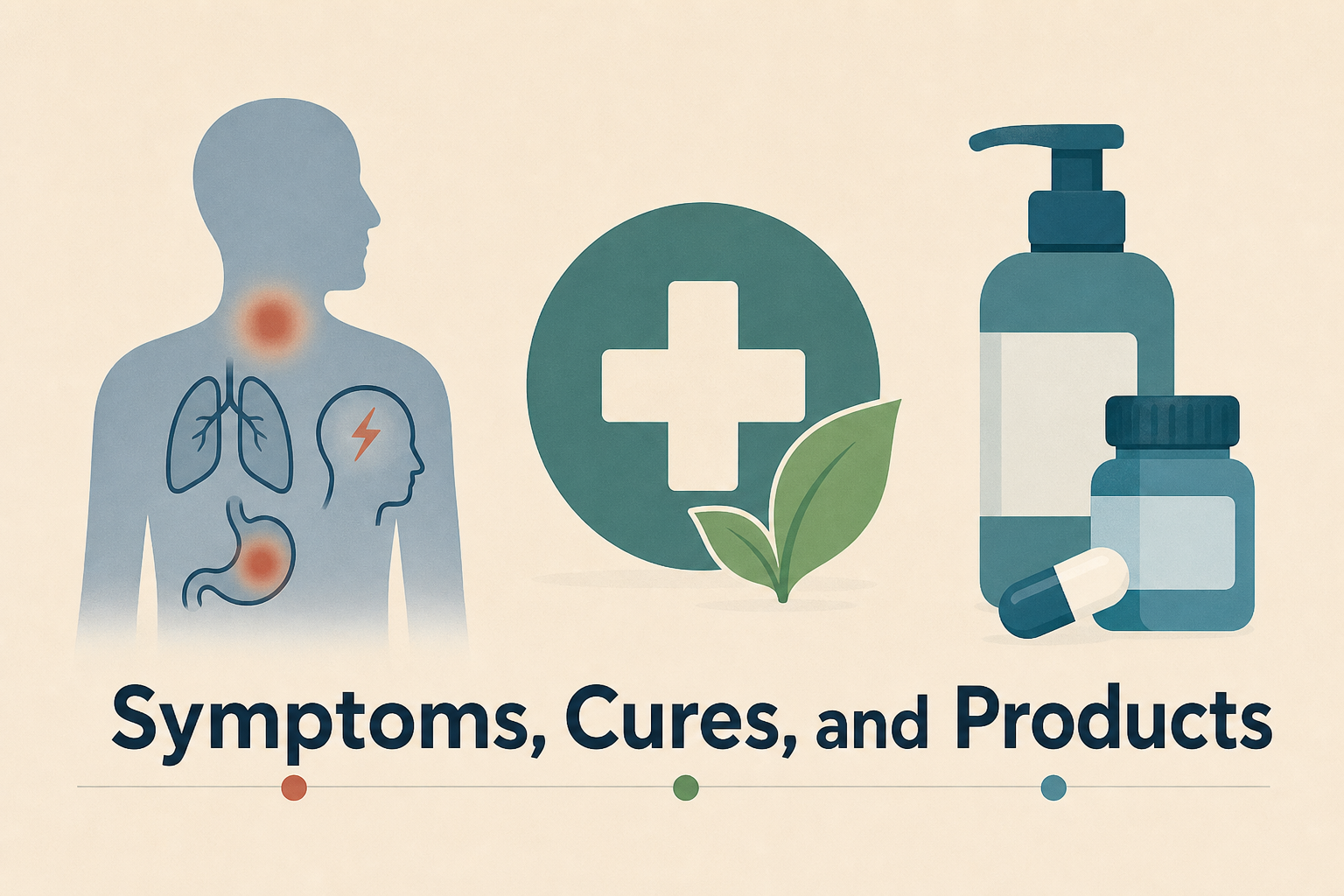 Symptoms, Cures, and Products