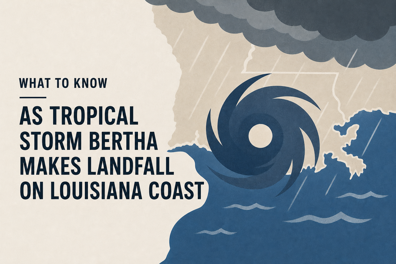 What to Know as Tropical Storm Bertha Makes Landfall on Louisiana Coast
