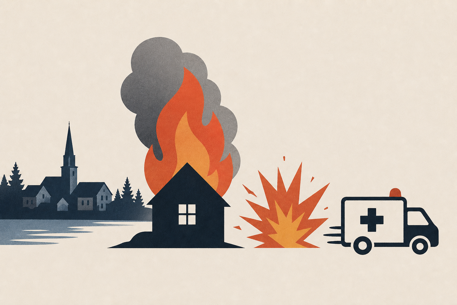 Bridgton fire, potential explosion sends several to hospital