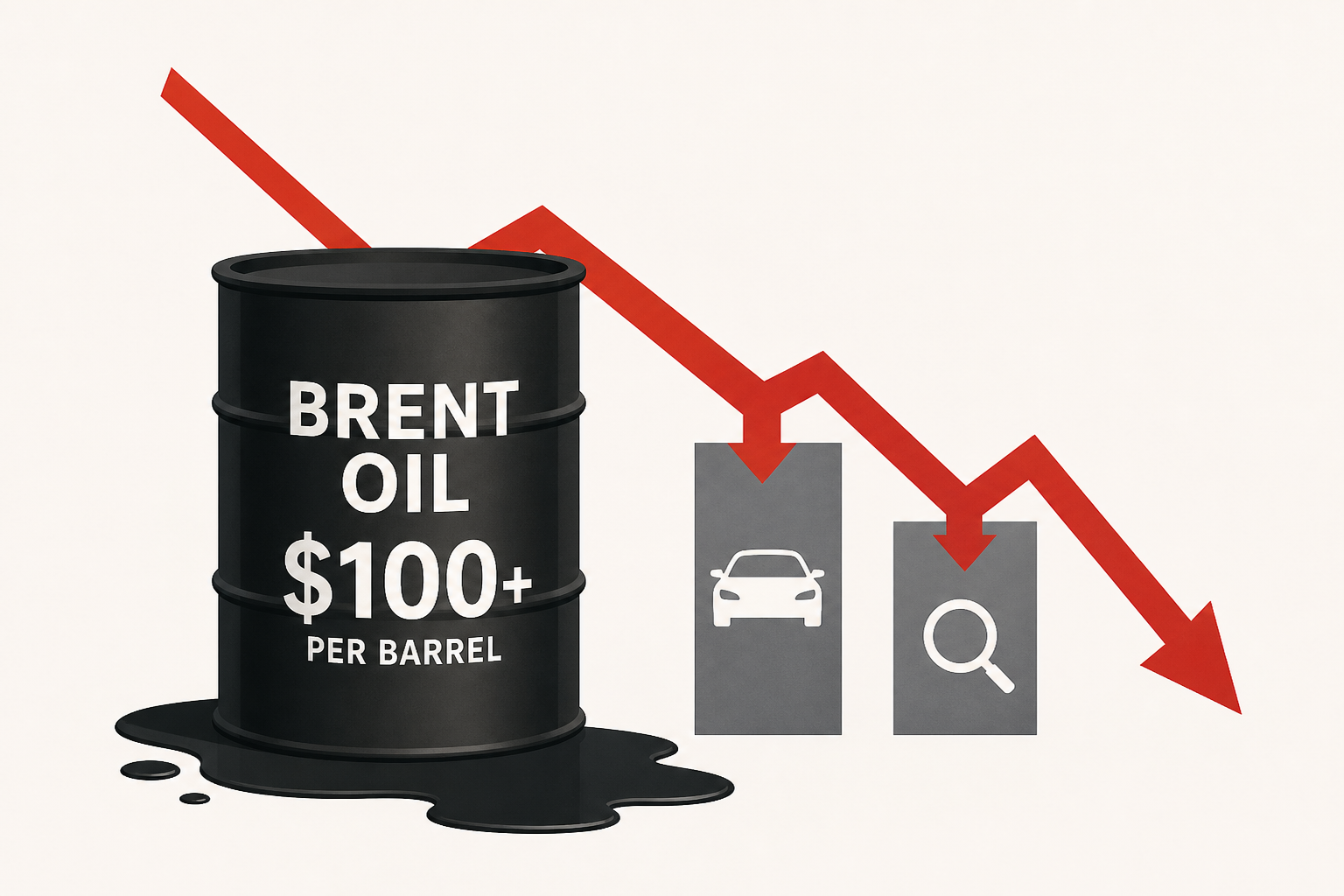 Brent oil tops $100 per barrel, as Tesla and Alphabet drag Wall Street lower
