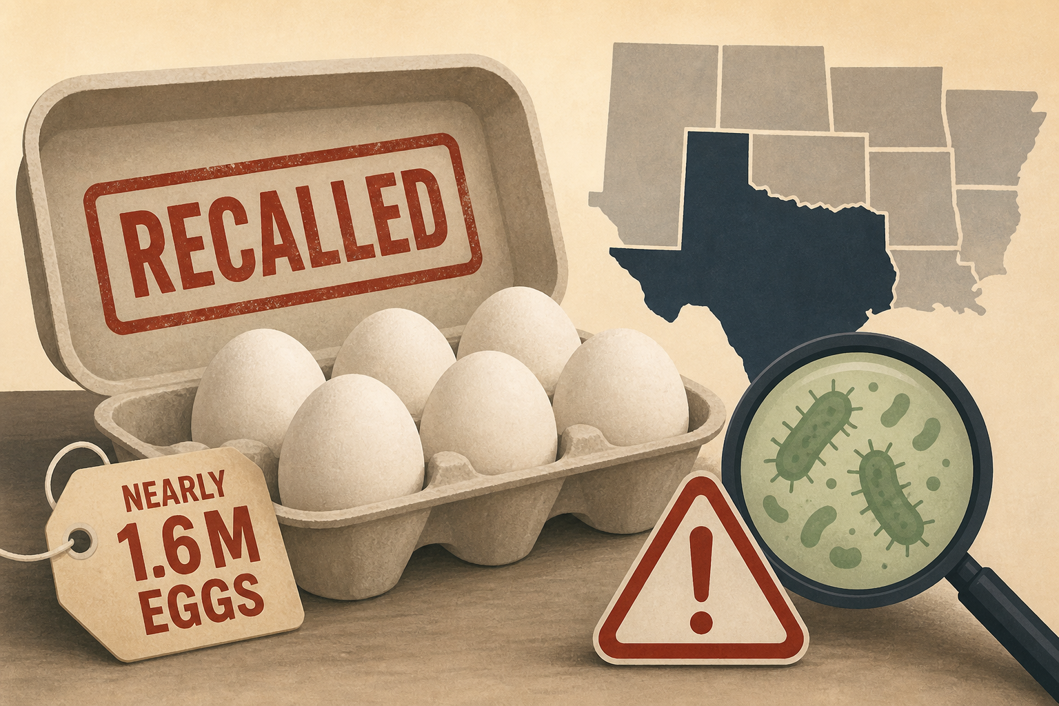 Nearly 1.6M eggs recalled in Texas and nearby states over possible salmonella contamination